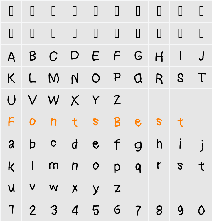 Epcl Character Map