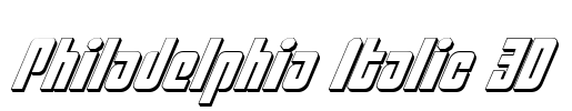 Philadelphia Italic 3D