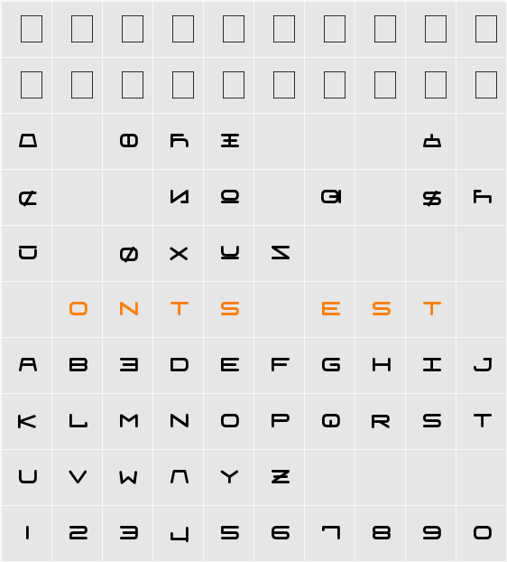 Fraulein Unifon Character Map