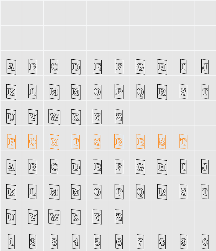 a_TrianglerCmOtlDn Character Map
