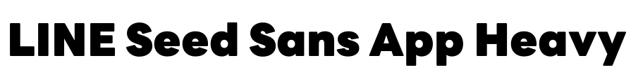 LINE Seed Sans App Heavy Font Image