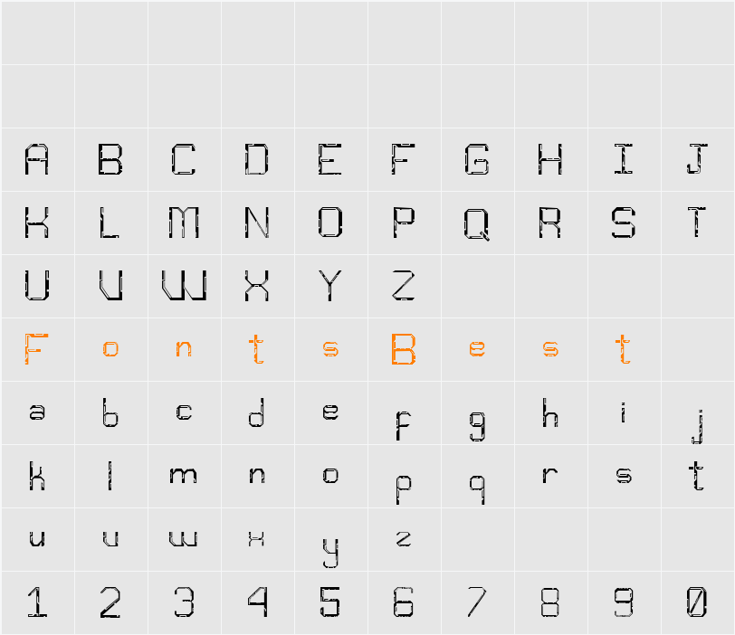 Djentfont Character Map