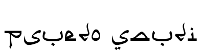 Psuedo Saudi Font Image