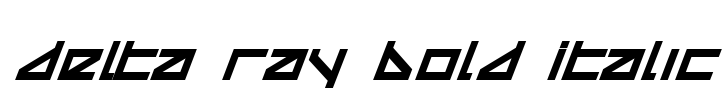 Delta Ray Bold Italic Font Image