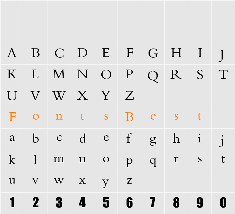 Elpida Unicode Kufi Character Map