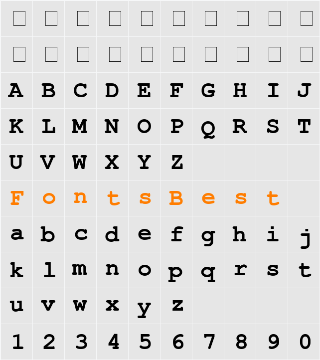 Kuriero Esperanto Character Map