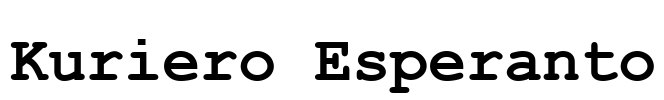 Kuriero Esperanto Font Image
