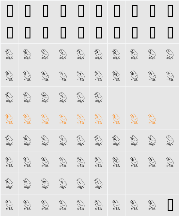 JI-Sagged Character Map