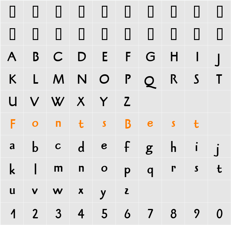 GMMedallionDB Character Map