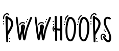 PWWhoops Font Image