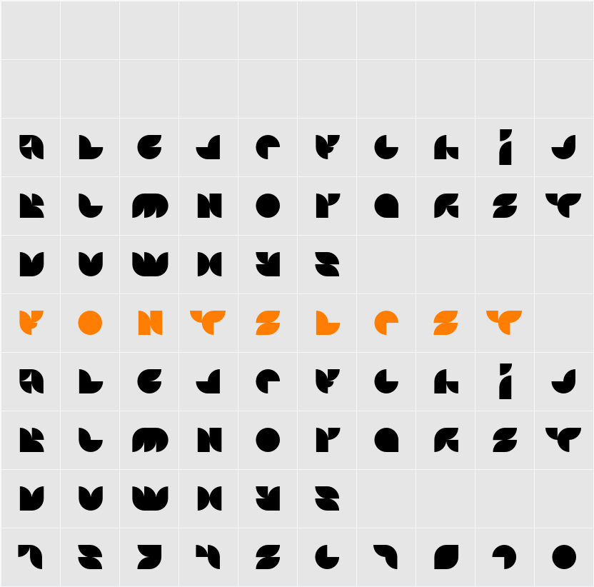 Otscookie Character Map