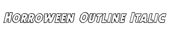 Horroween Outline Italic