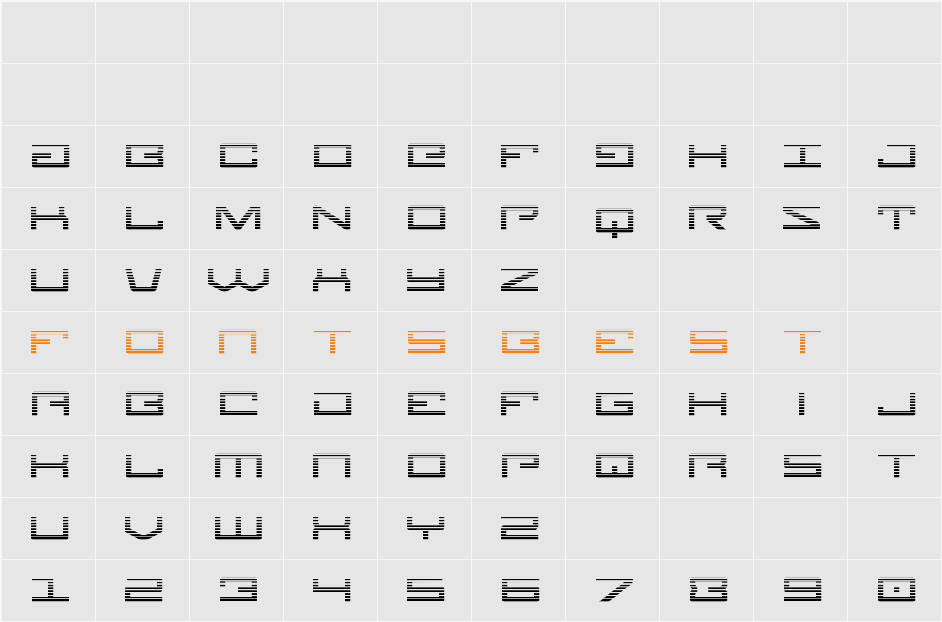 Legion Gradient Character Map