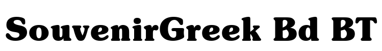 SouvenirGreek Bd BT Font Image
