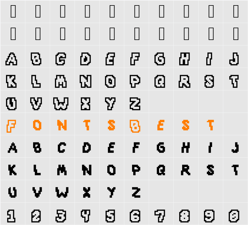 SlapAndCrumbly Character Map