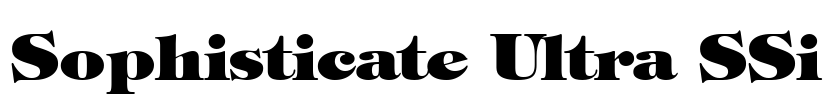 Sophisticate Ultra SSi Font Image