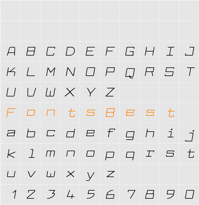 Larabiefont Extended Character Map