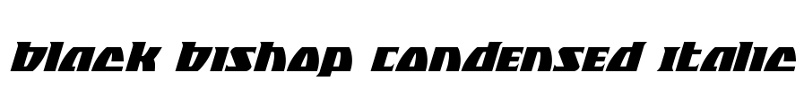 Black Bishop Condensed Italic Font Image