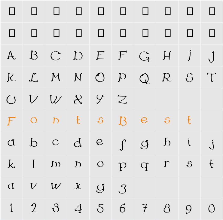LesJoursHeureux Character Map