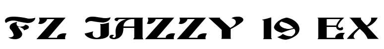 FZ JAZZY 19 EX Font Image