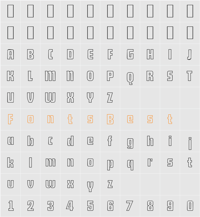 DekoDisplayOpenSerial Character Map