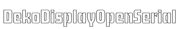 DekoDisplayOpenSerial Font Image