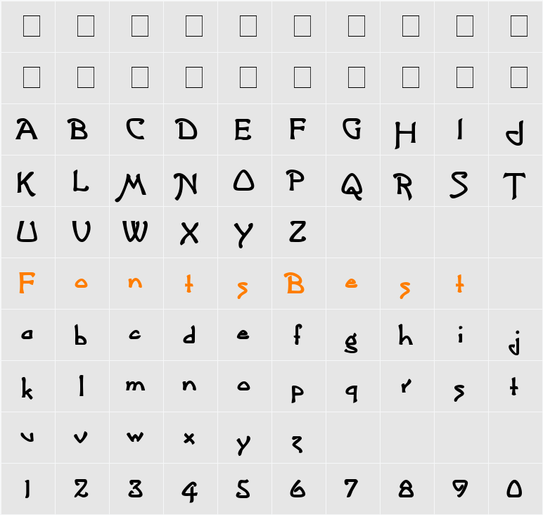 Sophia Character Map