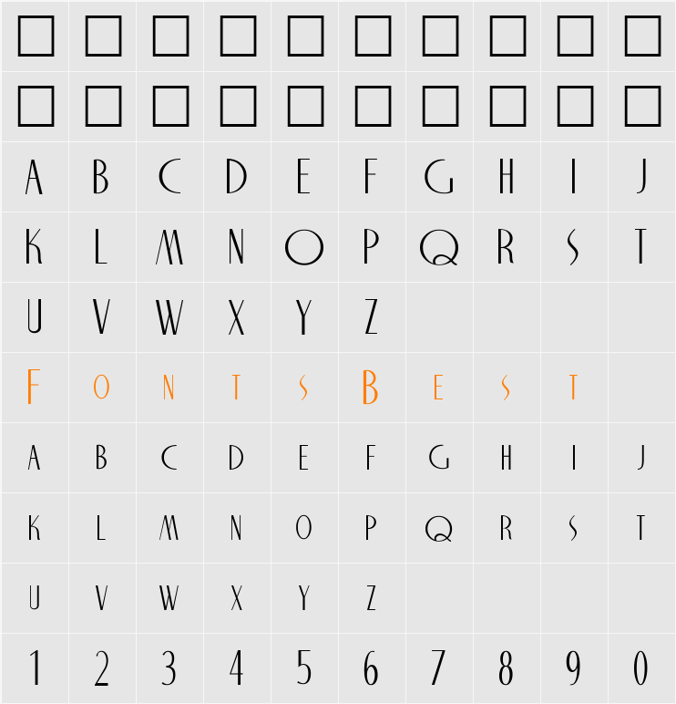 Nite Character Map