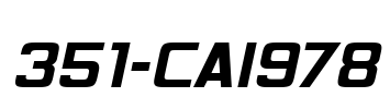 351-CAI978 Font Image