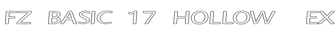 FZ BASIC 17 HOLLOW  EX Font Image