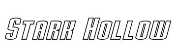 Stark Hollow Font Image
