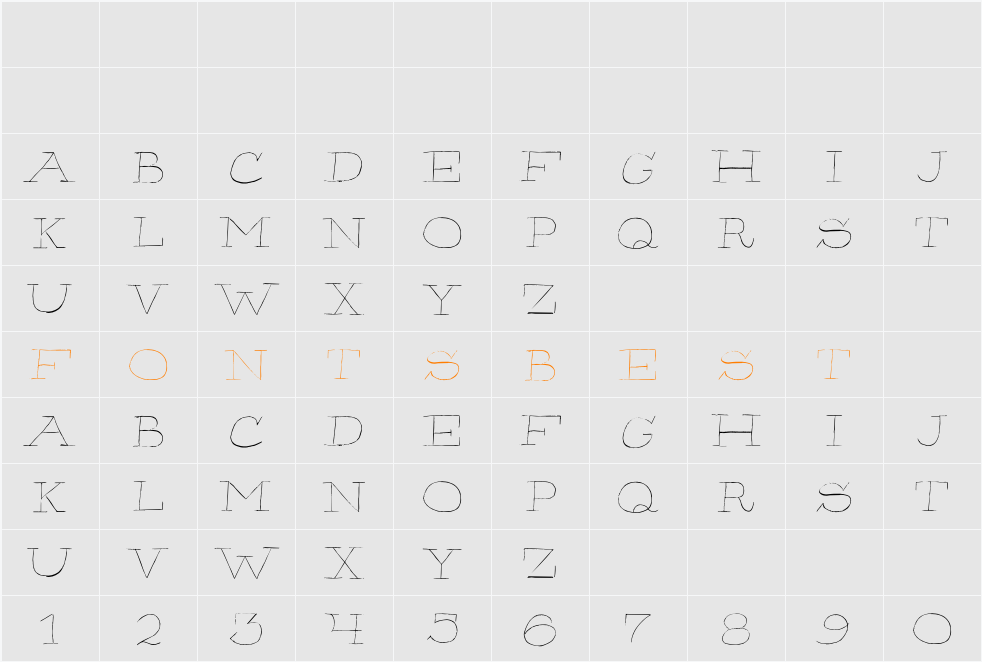 Hairliner Character Map