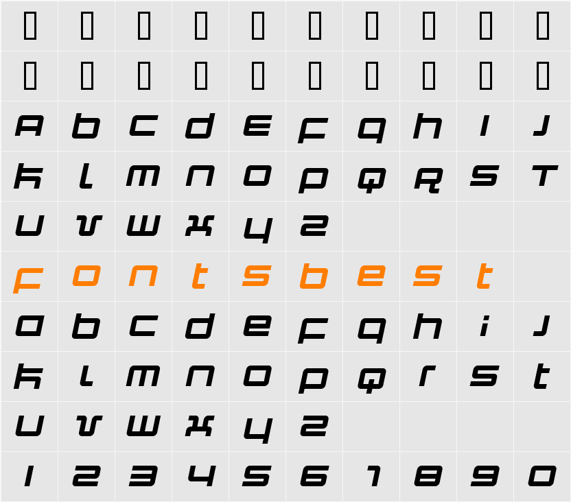 Quark Character Map