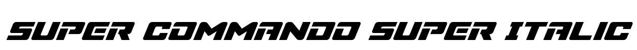 Super Commando Super Italic Font Image