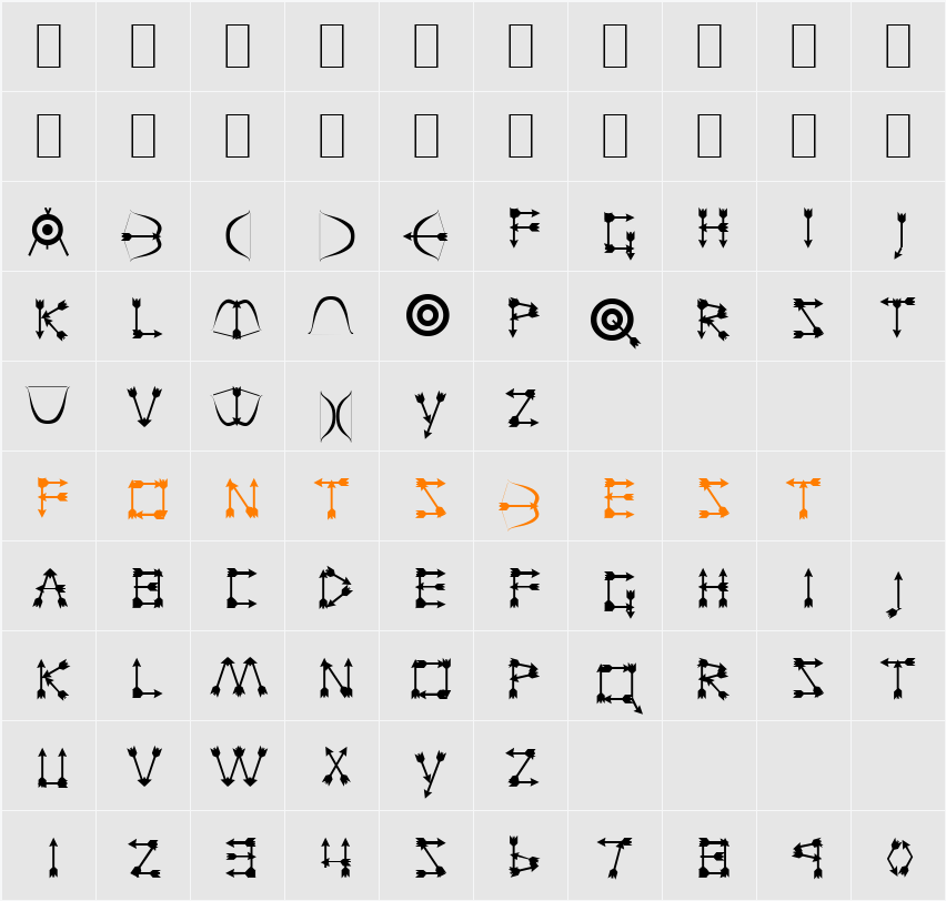 Oddity 1 Character Map