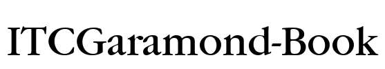 ITCGaramond-Book Font Image