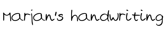 Marjan's handwriting
