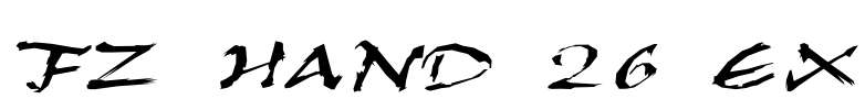 FZ HAND 26 EX Font Image