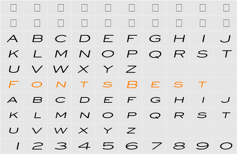 Eye glass Extended Character Map