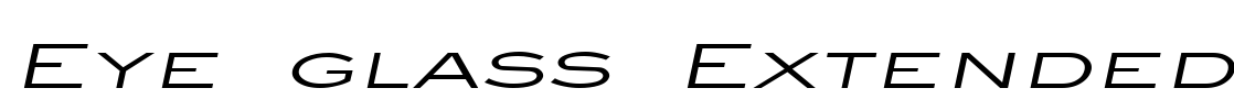 Eye glass Extended Font Image