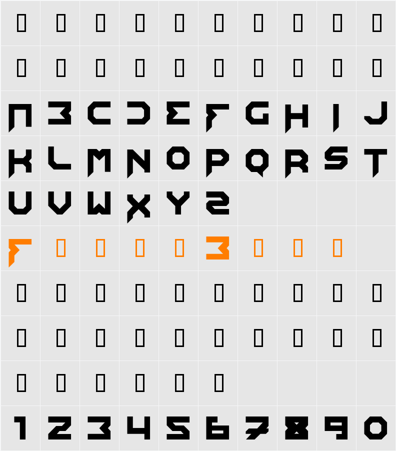 Edistys Character Map