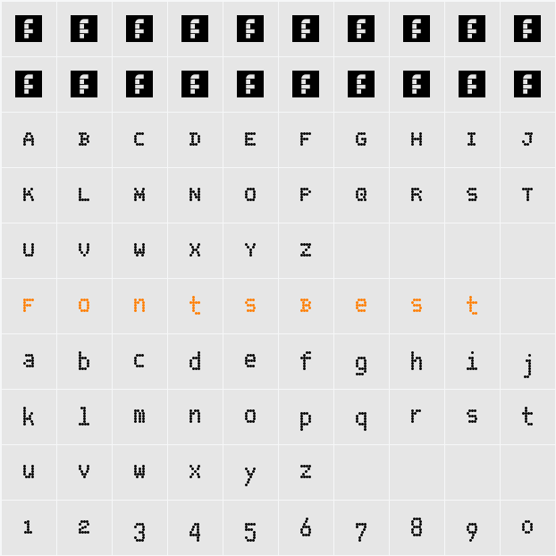 FS Blok Mix Character Map