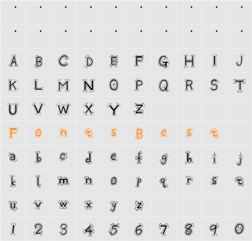 Oshare Character Map