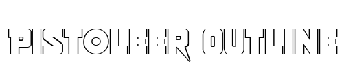 Pistoleer Outline Font Image