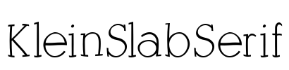 KleinSlabSerif