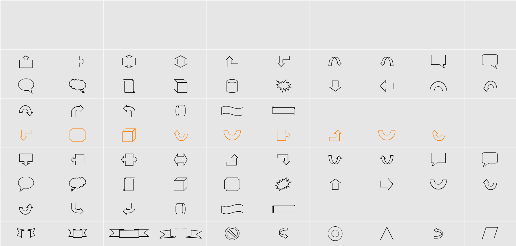 VariShapes Character Map