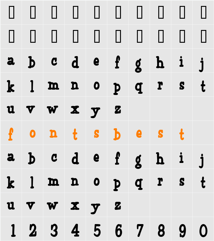 Skatekey Character Map