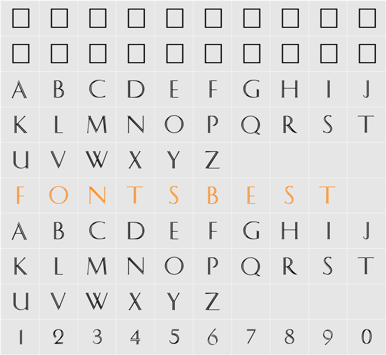 894-CAI978 Character Map