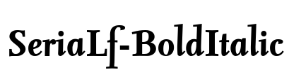 SeriaLf-BoldItalic Font Image