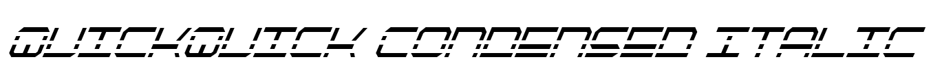 QuickQuick Condensed Italic Font Image